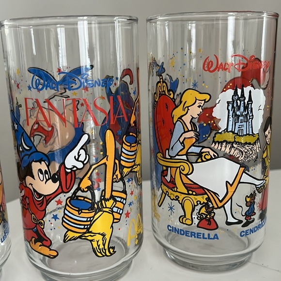 1980s McDonald’s Disney Glasses Collection Vintage Retro Drink ware set of 3 - Picture 3 of 6